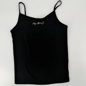 Wild‎ Fable My Boo Cami Tank Top Womens XS Black Good Graphic Spaghetti Strap